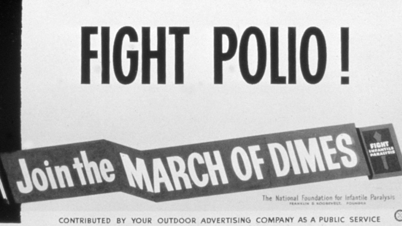 A public service advertisement from the campaign against polio in the 1950s.