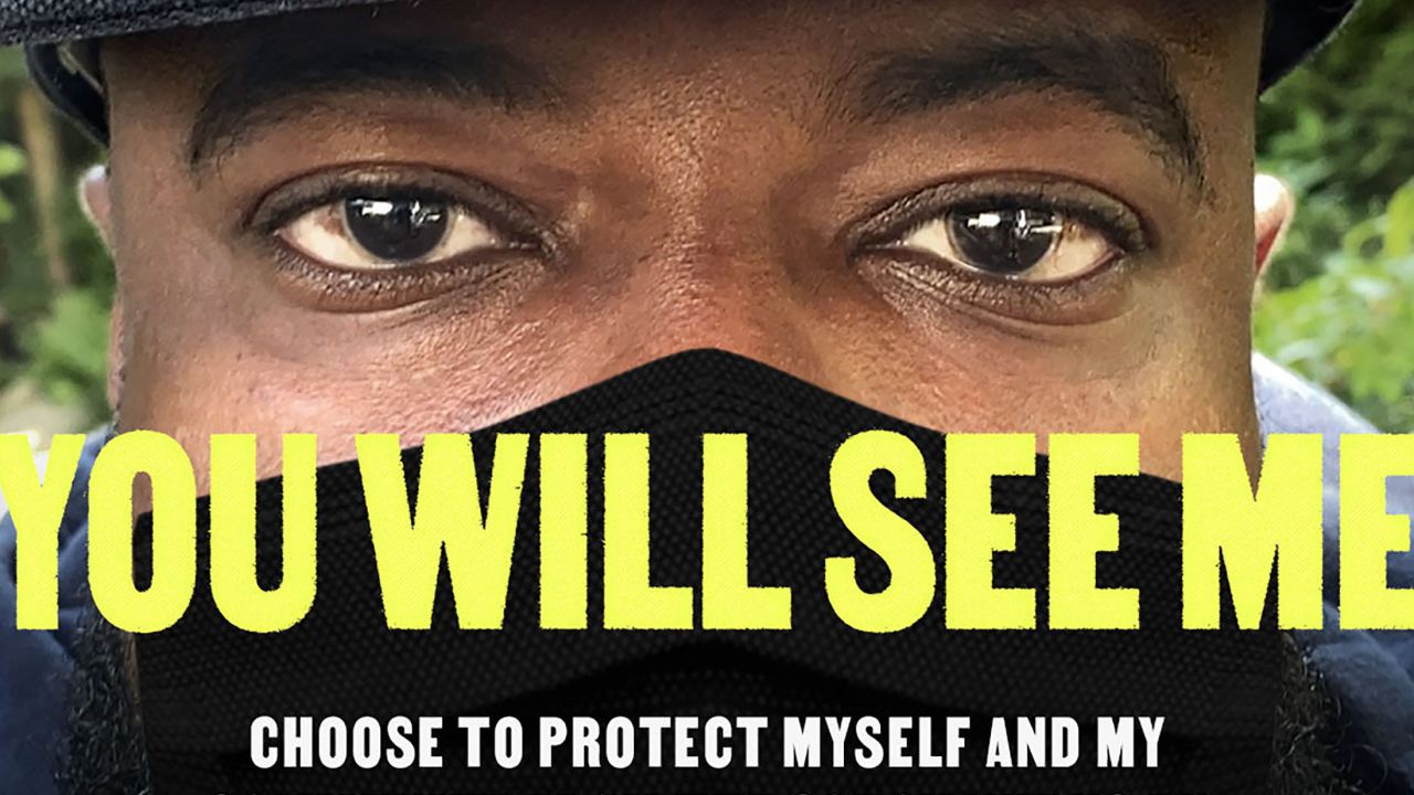 A flyer produced by the Centers for Disease Control urging people to wear a mask.