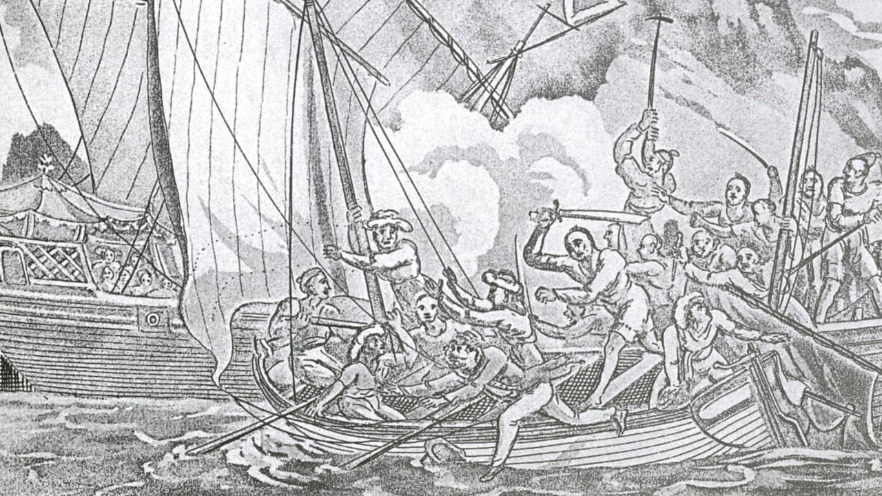 The capture of British sailor John Turner by Zheng Yi 's pirates in 1806.