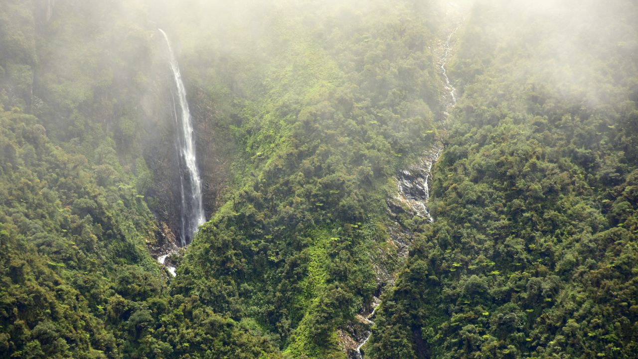 Beautiful waterfalls and cascades run throughout the Andean mountains.