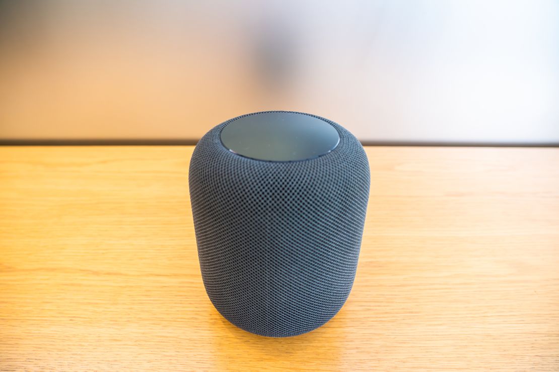 An Apple HomePod seen at an Apple retail store in Shenzhen, China.