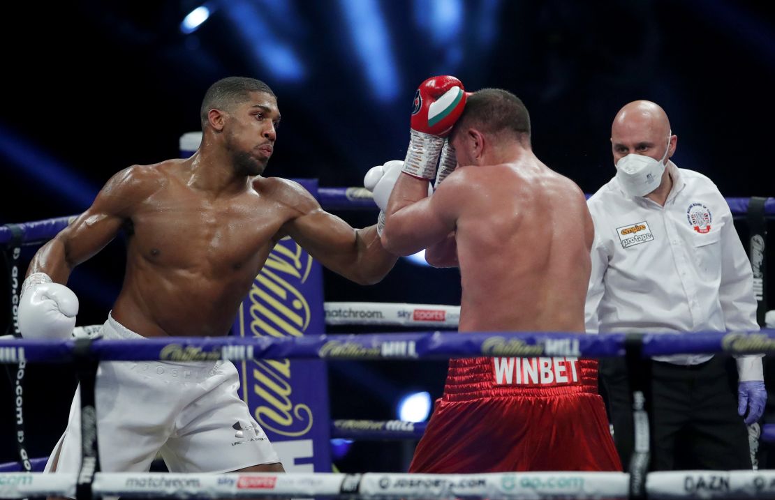 A limited number of fans (1,000)  watched on as Joshua beat Pulev. 