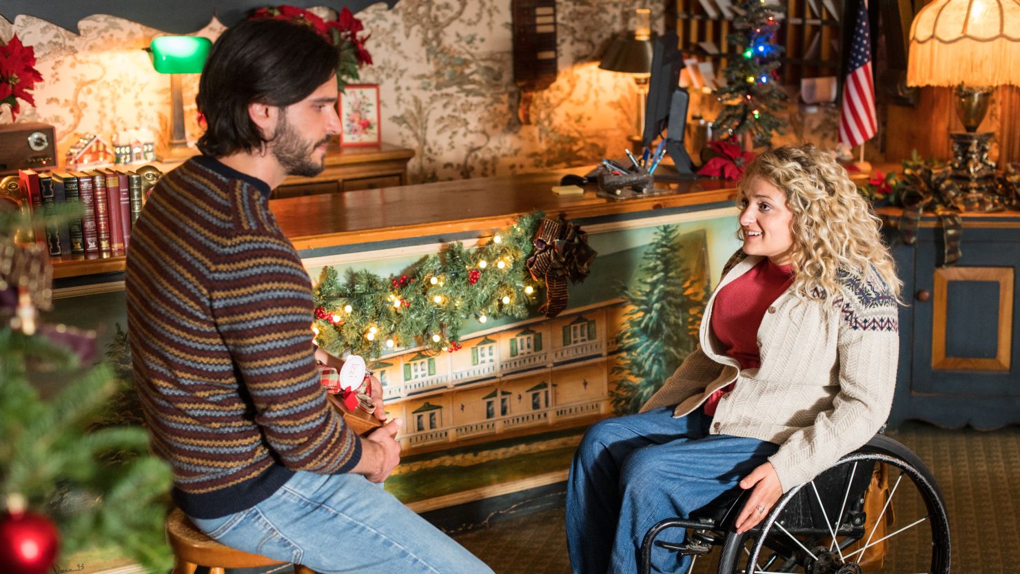 Daniel di Tomasso and Ali Stroker in Christmas Ever After