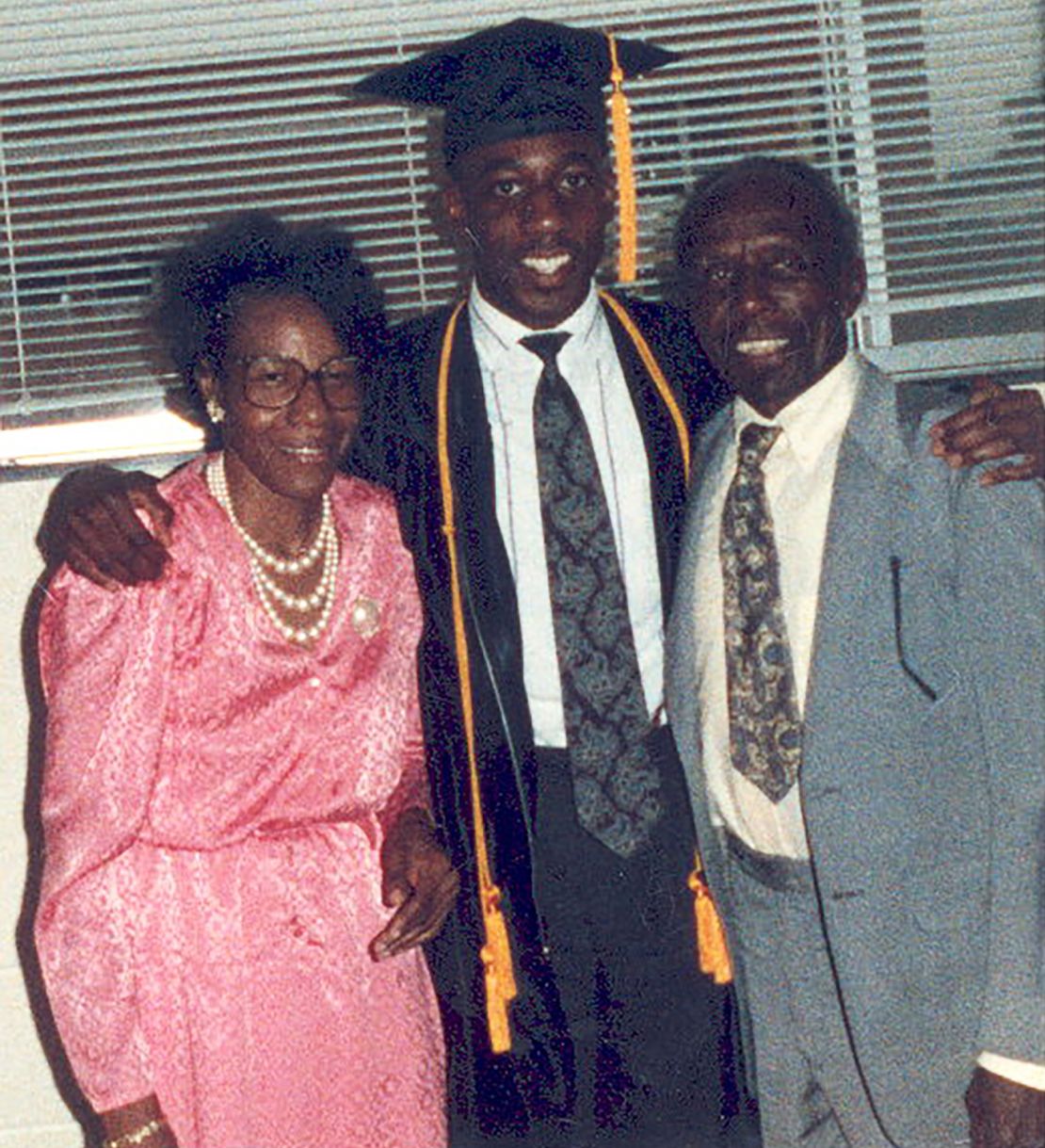 Raphael Warnock with his parents, Jonathan and Verlene Warnock. Both of his parents were Pentecostal pastors.