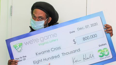 Virginia business owner Kwame Cross played the same number combination 160 times in one state lotto game and hit a major jackpot.