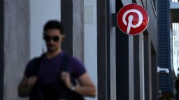 SAN FRANCISCO, CALIFORNIA - APRIL 09: A pedestrian walks by the Pinterest headquarters on April 09, 2019 in San Francisco, California. Social sharing site Pinterest is preparing for its initial public offering (IPO) and is planning to offer 75 million shares with a listing price of $15 to $17 per share. (Photo by Justin Sullivan/Getty Images)