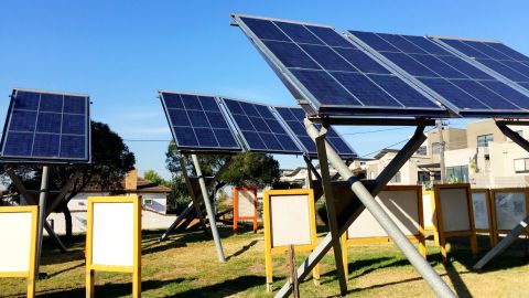 Solar panels array, Ceres Environmental Park, Brunswick East, Melbourne, Australia