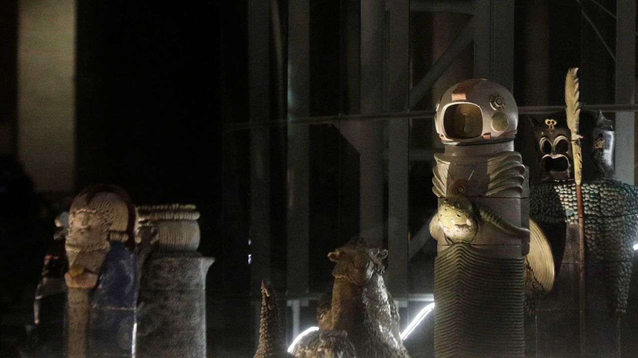 The futuristic figures have been criticized.