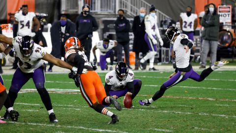 Justin Tucker was calm enough to slot home the game-winning field goal.