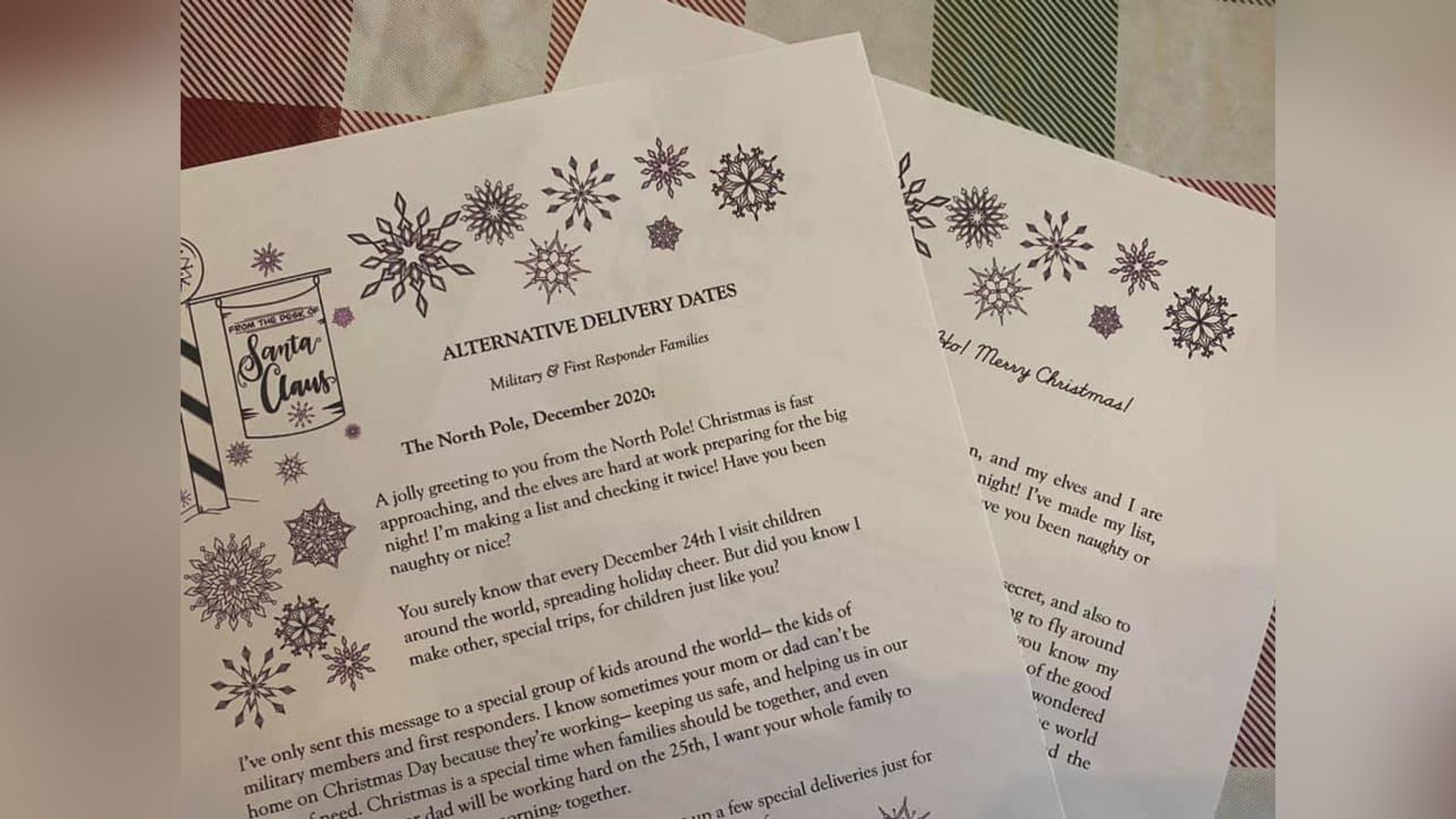 Stephanie Davisson created a template to make custom-written "letters from Santa." The notes tell kids celebrating Christmas on days other than December 25th that St. Nick will still show up.
