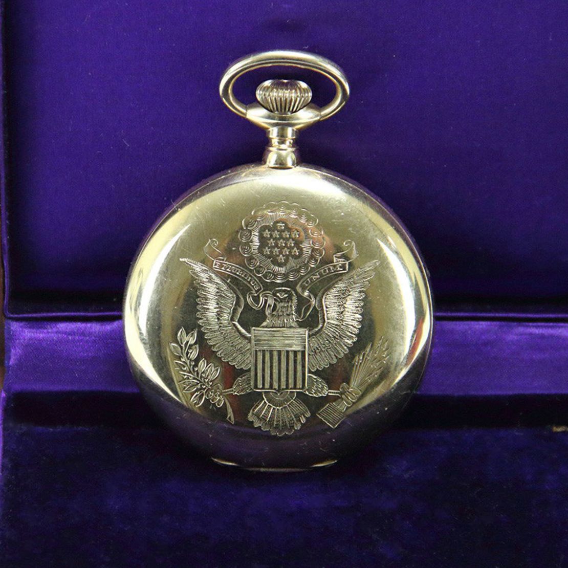 The front of the watch carries an embossed Great Seal.