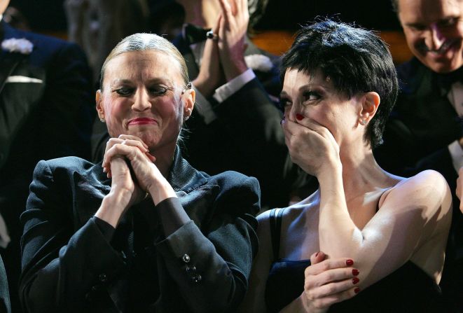 Reinking and Neuwirth appear during the curtain call for the 10th anniversary of "Chicago" in 2006.