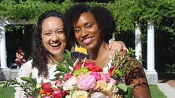 Dr. Jasmyne Jackson (right) married Adrianna Spindle-Jackson (left) this June in a smaller ceremony after having to cancel a May wedding.