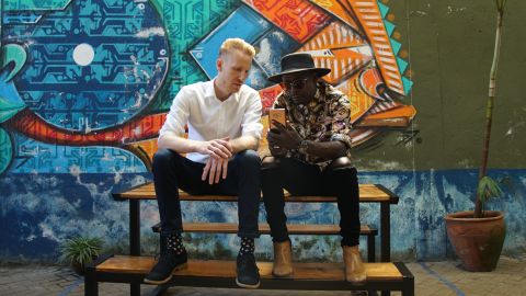 Martin Nielsen (left) founded music platform Mdundo alongside Frances Amisi (right), a Kenyan rapper popularly known by his stage name Frasha.