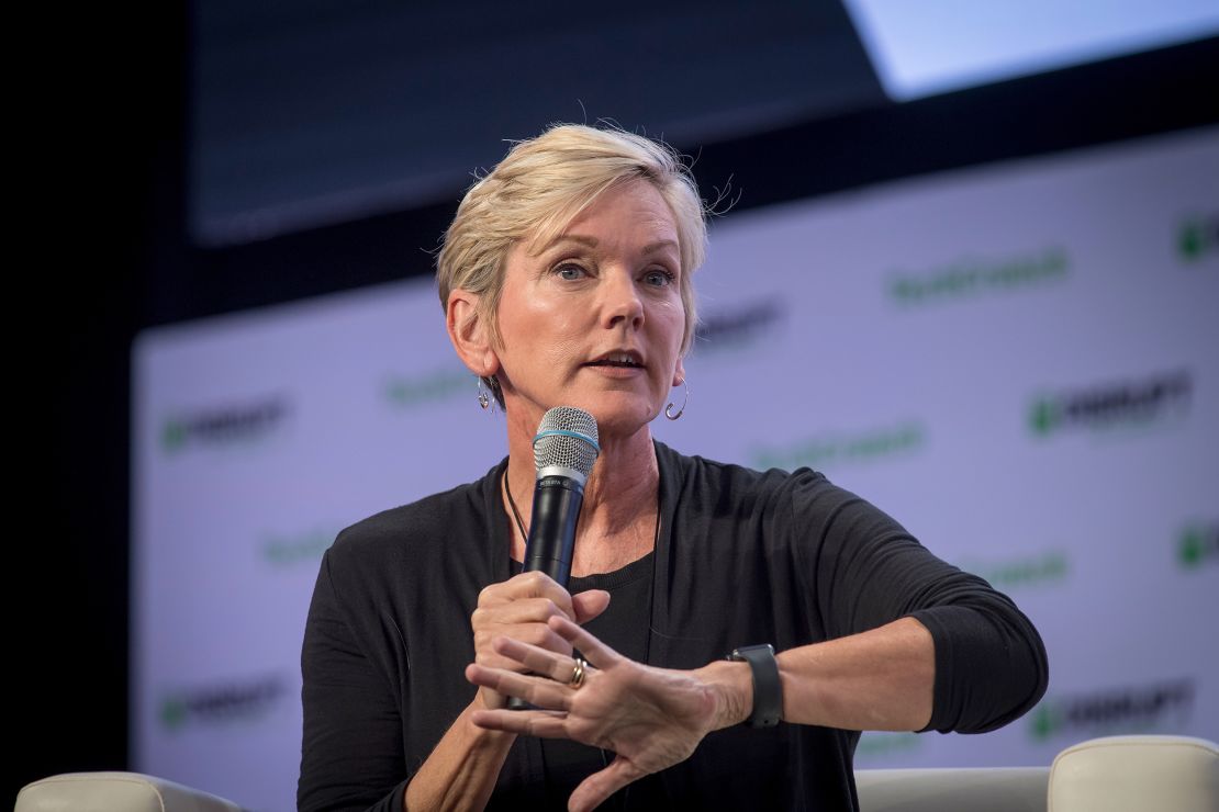 Jennifer Granholm, former governor of Michigan, speaks during TechCrunch Disrupt 2019 in San Francisco, California, U.S., on Thursday, Oct. 3, 2019. TechCrunch Disrupt, the world's leading authority in debuting revolutionary startups, gathers the brightest entrepreneurs, investors, hackers, and tech fans for on-stage interviews. Photographer: David Paul Morris/Bloomberg via Getty Images