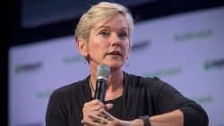 Jennifer Granholm, former governor of Michigan, speaks during TechCrunch Disrupt 2019 in San Francisco, California, U.S., on Thursday, Oct. 3, 2019. TechCrunch Disrupt, the world's leading authority in debuting revolutionary startups, gathers the brightest entrepreneurs, investors, hackers, and tech fans for on-stage interviews. Photographer: David Paul Morris/Bloomberg via Getty Images