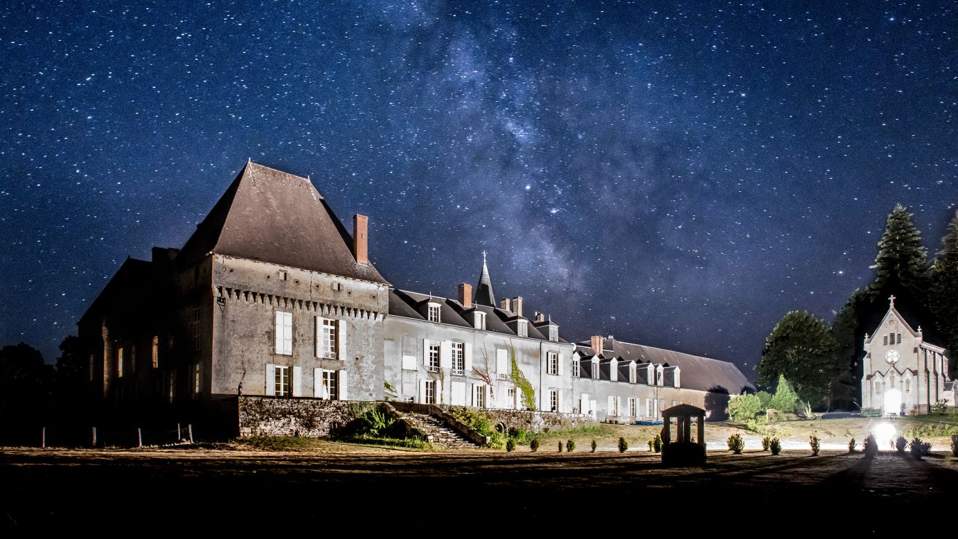 <strong>Chateau at night: </strong>Co-owner Michael Potts regularly photographs the chateau and all its inhabitants. 