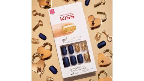 Kiss Nails Gel False Nails in Glitz Glitz