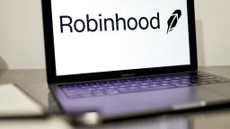 The logo for Robinhood is displayed on a laptop computer in an arranged photograph taken in the Brooklyn borough of New York, U.S., on Monday, Oct. 12, 2020. Even though the firm said this year that it has more than doubled its customer-service team, clients complain they're struggling to get quick help when their funds are disappearing. Photographer: Gabby Jones/Bloomberg via Getty Images