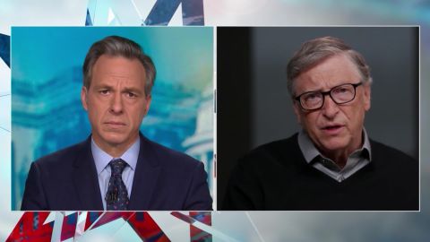 Jake Tapper interviewing Bill Gates on "State of the Union"