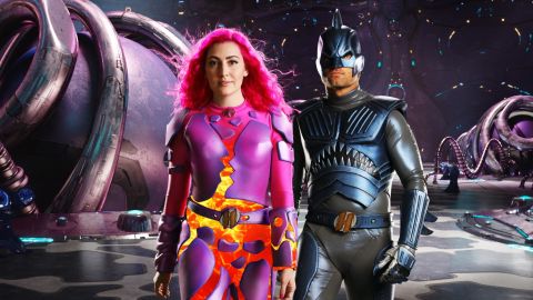 Lavagirl (Taylor Dooley) and Sharkboy (JJ Dashnaw) are back in Robert Rodriguez's 'We Can Be Heroes' (Netflix).