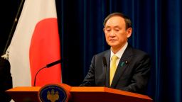 Japanese Prime Minister Yoshihide Suga speaks during a news conference after a Parliament session in Tokyo on December 4, 2020. (Photo by Hiro Komae / POOL / AFP) (Photo by HIRO KOMAE/POOL/AFP via Getty Images)