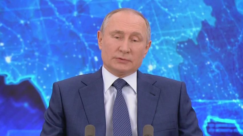 Путин на пресс-конференции в декабре 2020 года