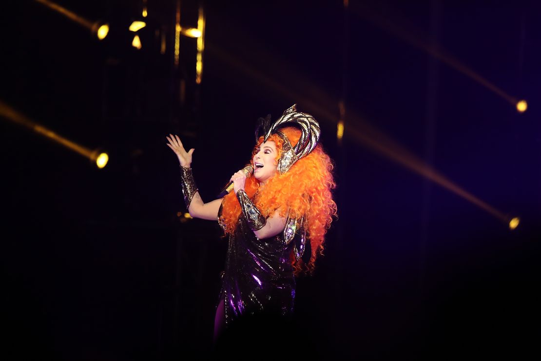 Cher performs at Spark Arena on September 21, 2018 in Auckland, New Zealand.