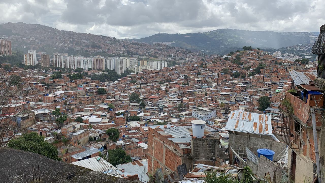 Petare, Venezuela's largest barrio, is seen from above on December 6.