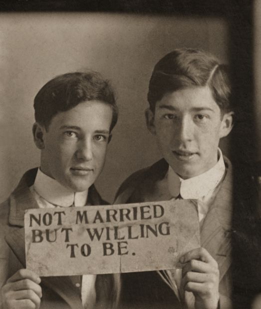 An image believed to be from the turn of the 20th century, long before same-sex marriage was legalized in the United States.