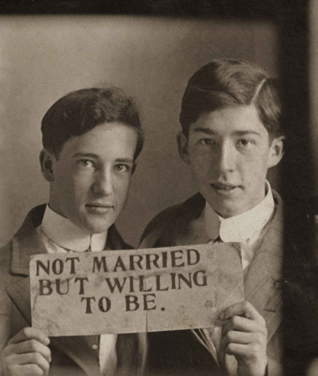 An image believed to be from the turn of the 20th century. Same-sex marriage was legalized in the United States more than 100 years later.