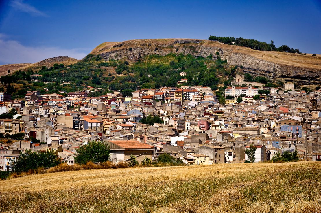 There are houses in Campofelice di Fitalia, a village not far from Corleone in Sicily (pictured).