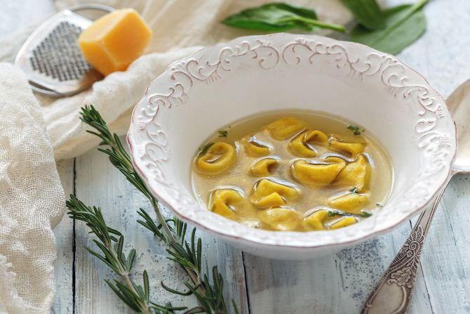 <strong>Italy: </strong>Tortellini in brodo is part of many an Italian Christmas Eve spread.