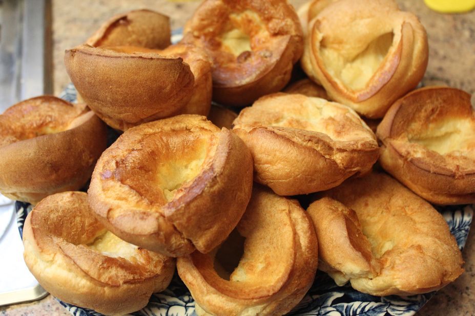 <strong>England: </strong>Yorkshire pudding is a savory baked good served at many Christmas dinners in England.