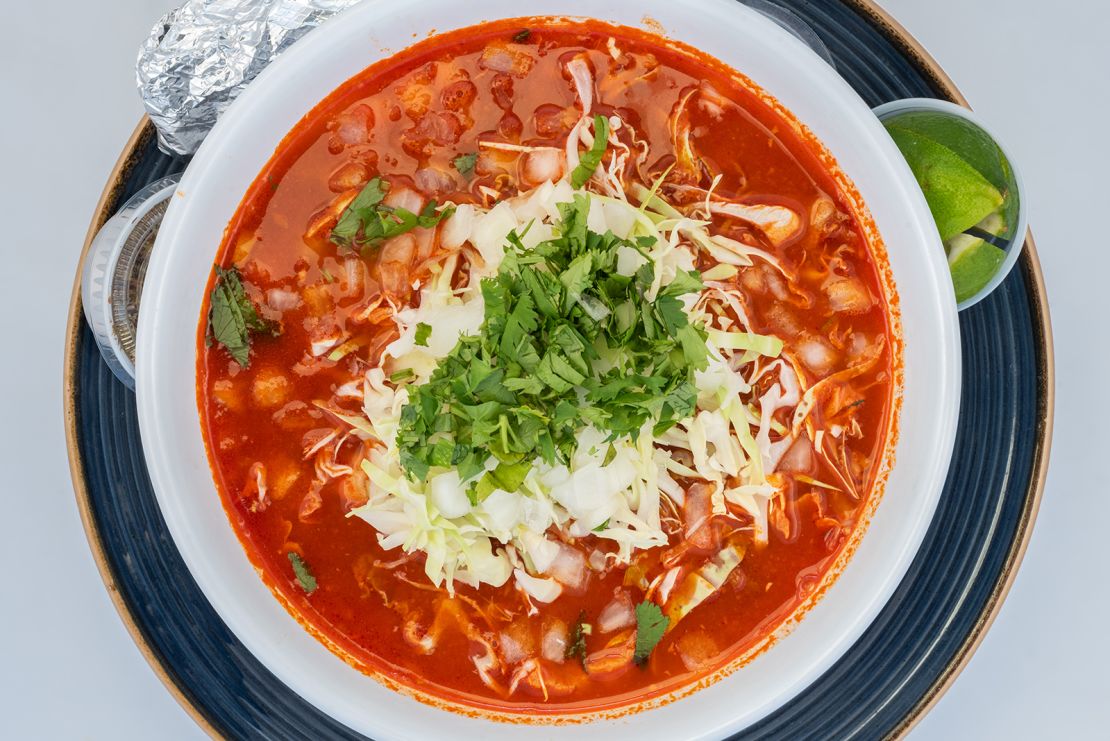 Posole is a traditional way to start a Mexican Christmas meal.