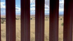 A view through border fencing looking into Mexico from the U.S. side in Arizona.