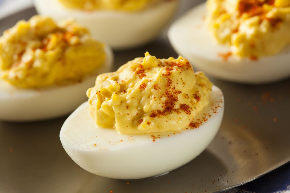 Add a finishing touch to deviled eggs with a sprinkle of smoked Spanish paprika.