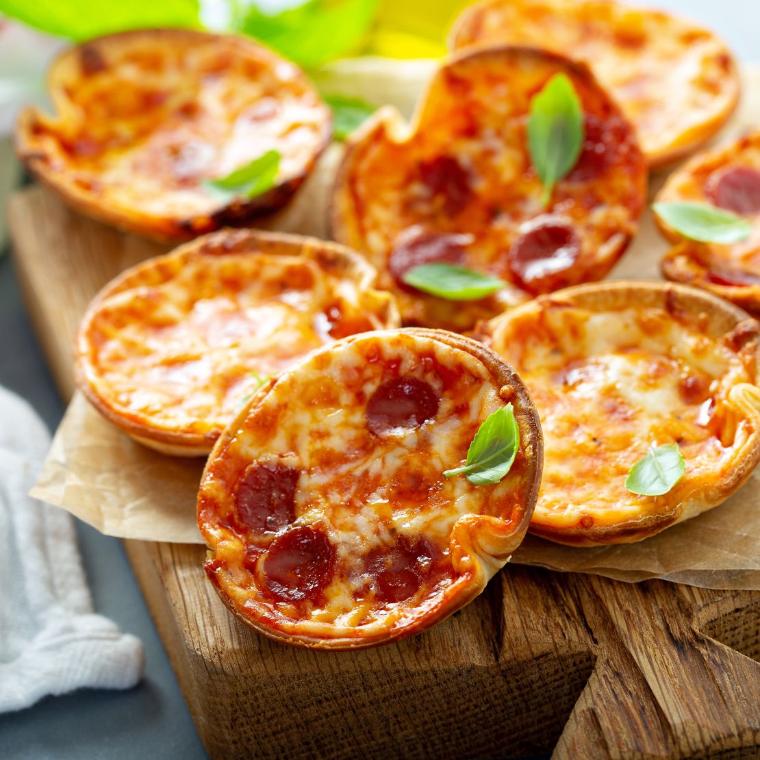 Mini pizzas are always a welcome addition.