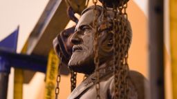 Virginia's statue of Confederate Gen. Robert E. Lee is removed from the Crypt of the US Capitol. 