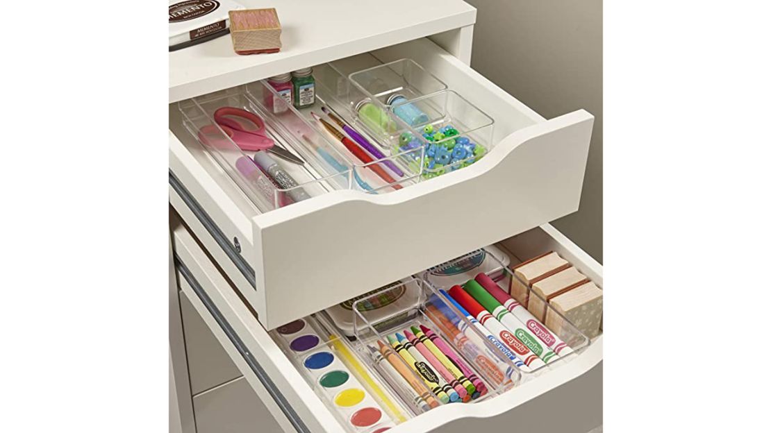 STORi 6-Piece Stackable Clear Drawer Organizer Set | Multi-size Trays |  Small