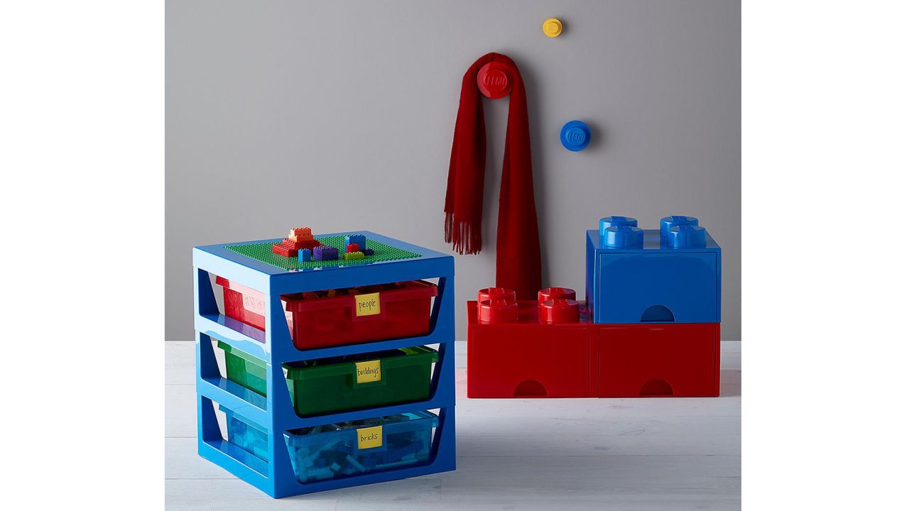 Lego 3-Tier Drawer Organizer With Baseplate