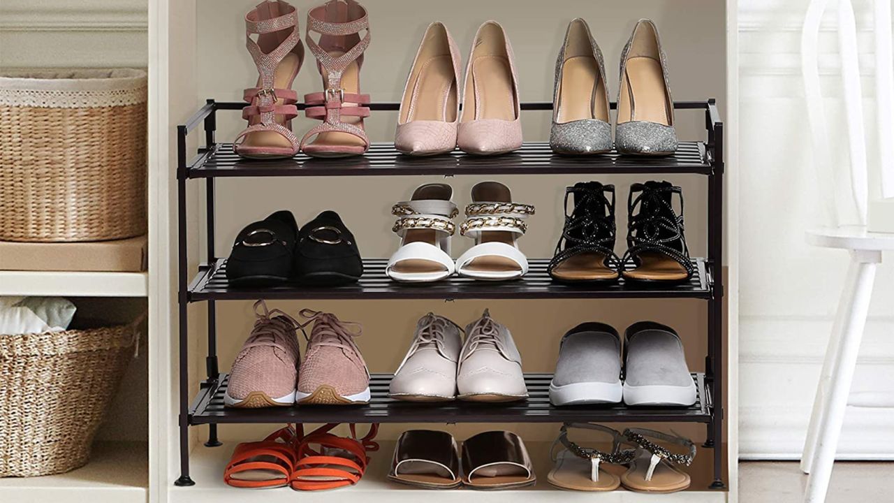 Seville Classics Stackable Shoe Storage Rack
