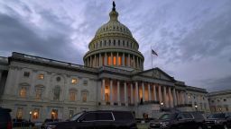 Dusk falls over the Capitol, Monday, Dec. 21, 2020, in Washington.
