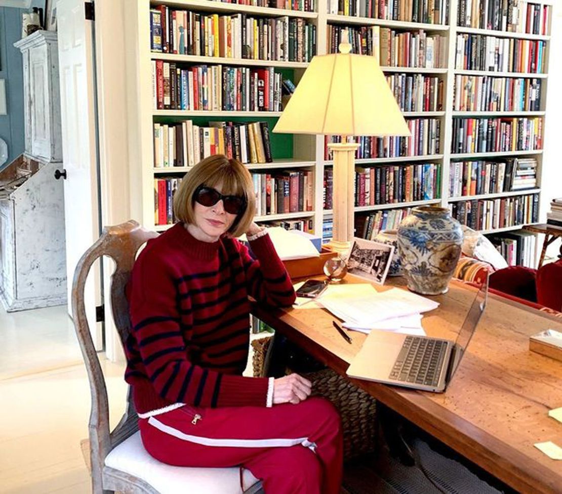 Anna Wintour shocked the fashion when Vogue posted a photo of her wearing sweatpants to Instagram.