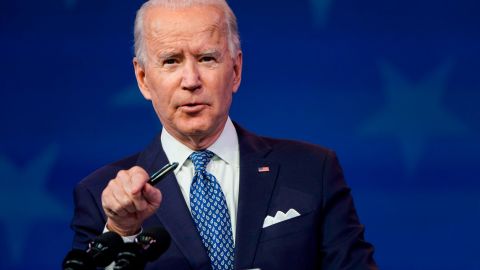 President-elect Joe Biden speaks at the Queen theater on Tuesday, December 22, in Wilmington, Delaware.