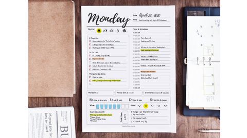 Dot Dot Trace Printable 7-Day Daily Planner