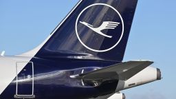 04 November 2020, Brandenburg, Schönefeld: A Lufthansa passenger aircraft is parked on the apron of Berlin Brandenburg Airport "Willy Brandt" (BER). Photo: Patrick Pleul/dpa-Zentralbild/ZB (Photo by Patrick Pleul/picture alliance via Getty Images)