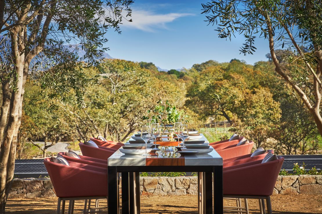 Hazel Hill, a "terroir-to-table" restaurant that in the main building of the Montage Healdsburg, overlooks the resort's vineyard