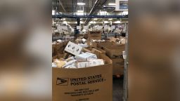 Holiday package backlogs at USPS Philadelphia Processing and Distribution Center.