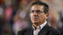 WFT owner Daniel Snyder on the sideline before a Monday Night Football game against the Chicago Bears at FedEx Field. 